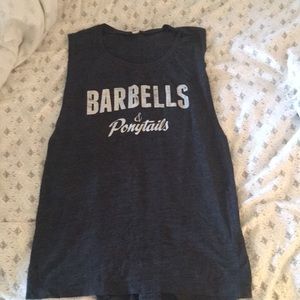 Barbells and Ponytails Muscle Tank size L